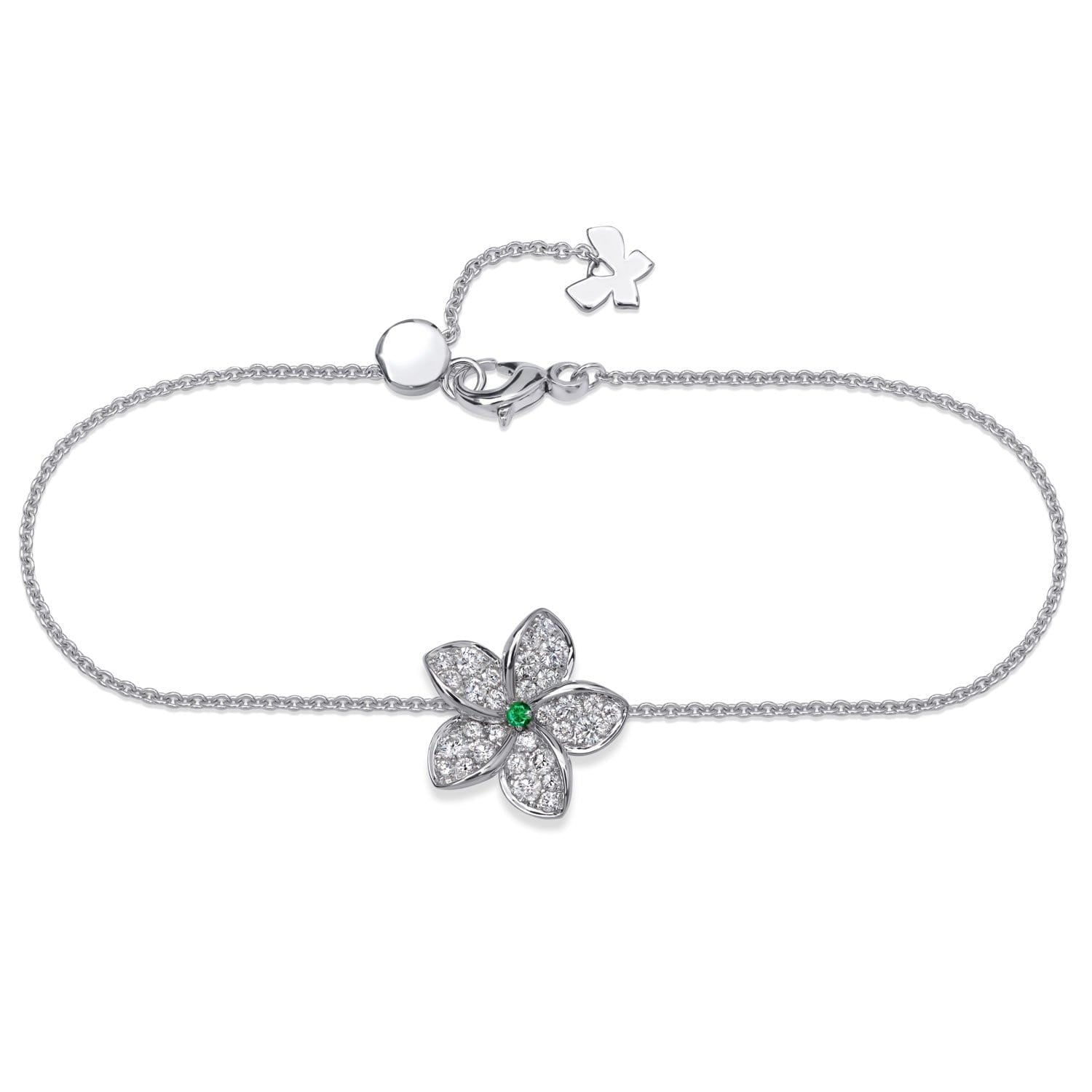 PLUMERIA Diamant- und Smaragd-Armband