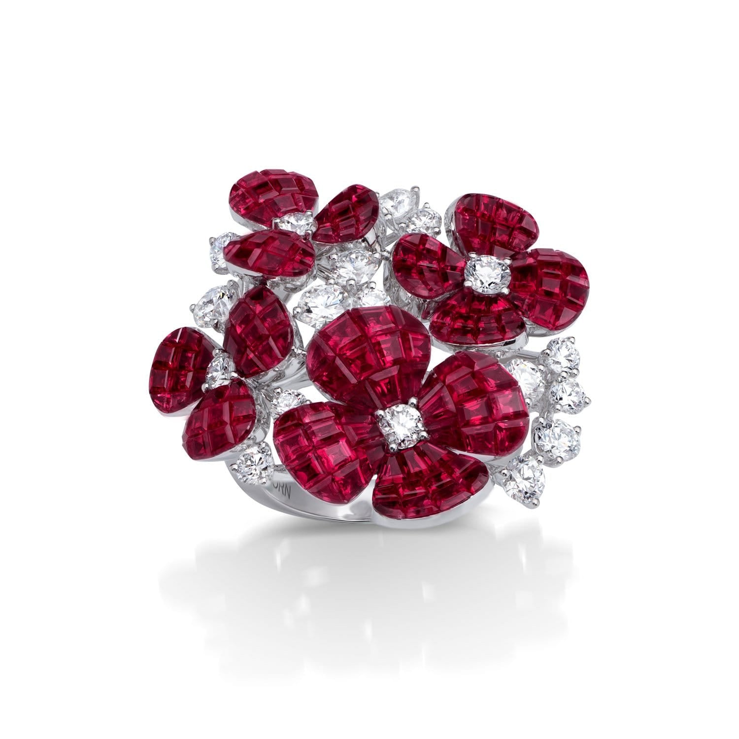 FLORAL Hortensia Ruby Ring